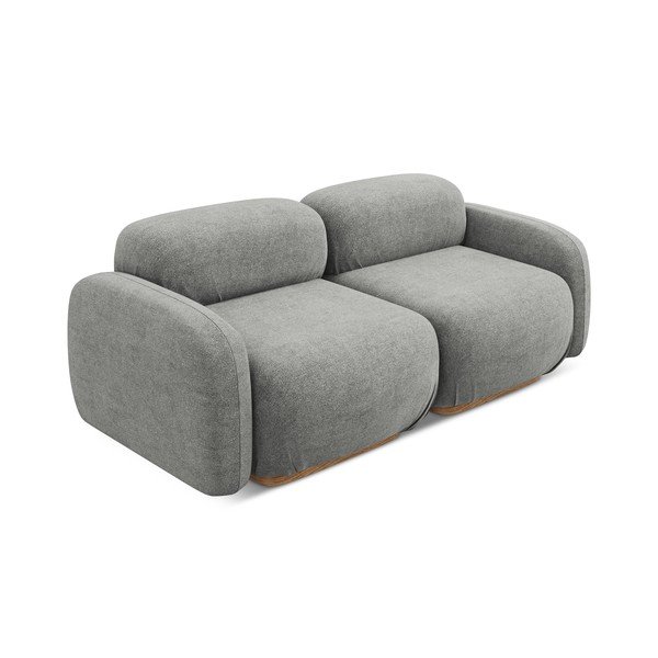 Pilkos spalvos iš boucle sofa 190 cm Ailani – Makamii-image-2