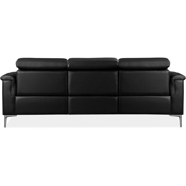Iš dirbtinės odos sofa juodos spalvos 222 cm Lund – Støraa-image-3