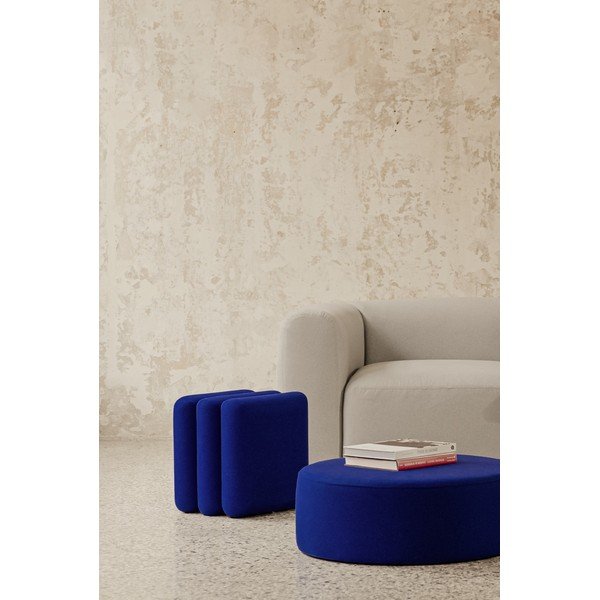 Mėlynos spalvos pufas iš vilnos Radd – noo.ma-image-2