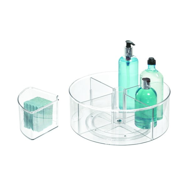 Apvali skaidri laikymo dėžė iDesign The Home Edit, ⌀ 29 cm-image-4
