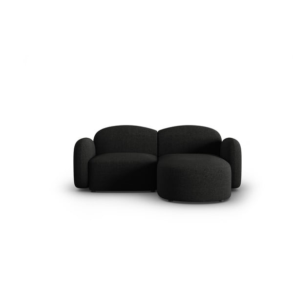 Kampinė sofa juodos spalvos (su dešiniuoju kampu) Blair – Micadoni Home