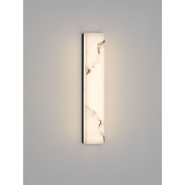 Baltos spalvos/matinės juodos spalvos sieninė lempa LED su akmens dekoru Shado – Nova Luce-image-3