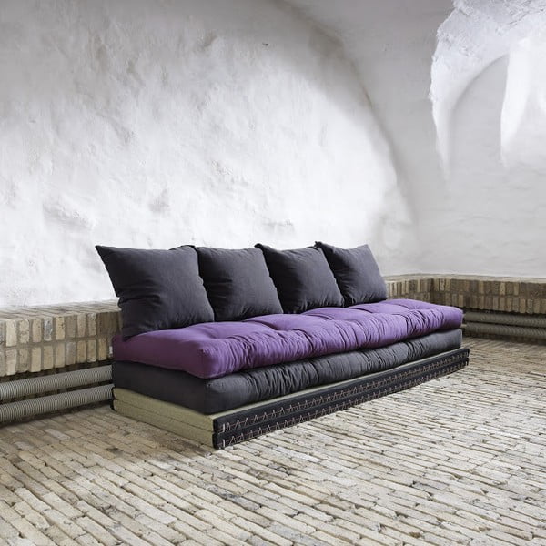 Kintama sofa "Karup Chico Gray/Purple Plum