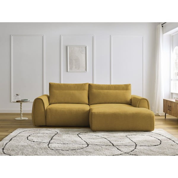 Kampinė sofa ochros spalvos Aden – Bobochic Paris-image-1