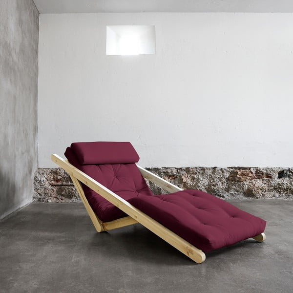 "Karup Figo" gultas, Raw/Bordo, 70 cm
