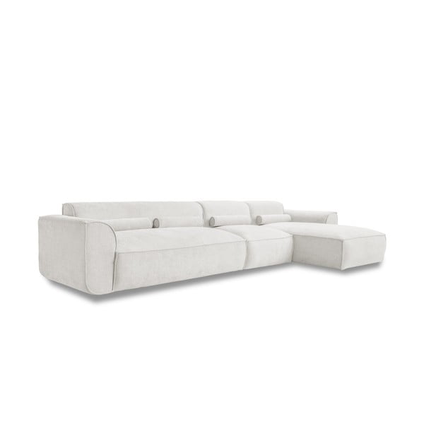 Kampinė sofa baltos spalvos (su dešiniuoju kampu) Flex Felix – Miuform