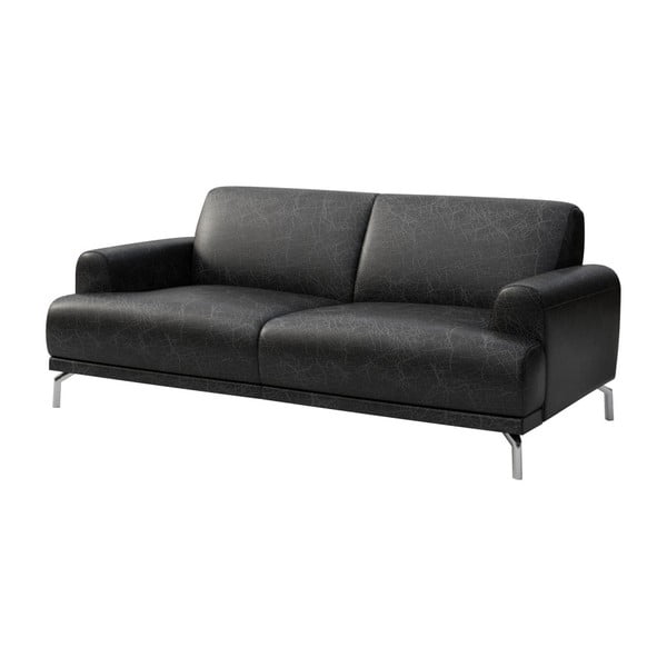 Juoda odinė sofa MESONICA Puzo, 170 cm-image-2