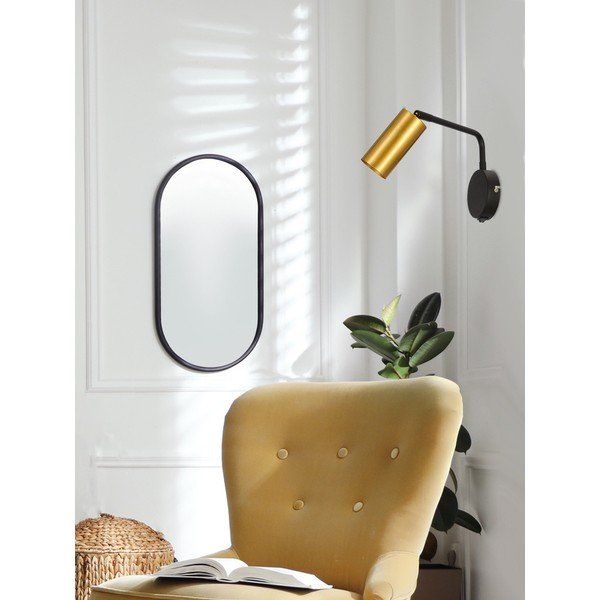 Juodai auksinės spalvos metalinis sieninis šviestuvas Tina - Candellux Lighting-image-1