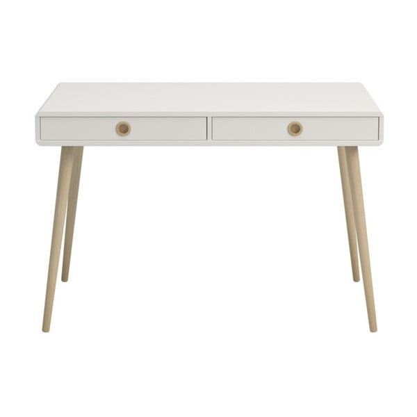 Kreminės ir baltos spalvos "Steens Soft Line" rašomasis stalas, plotis 114,1 cm