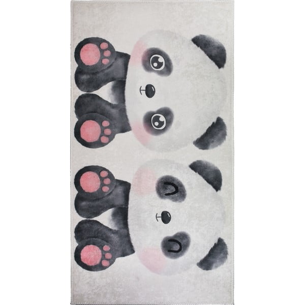 Vaikiškas kilimas juodos ir baltos spalvos 160x230 cm Panda Friends – Vitaus