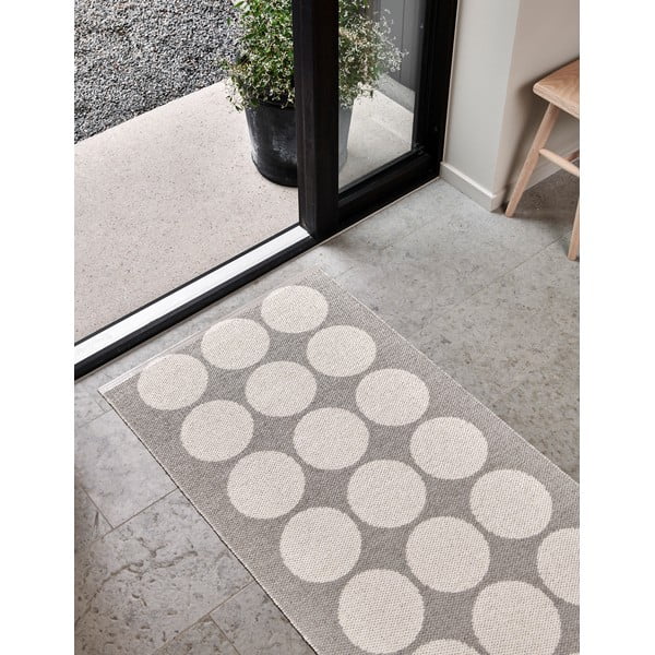 Smėlio spalvos/kreminės spalvos lauko kilimas 70x320 cm Hugo Linen Vanilla – Pappelina-image-4