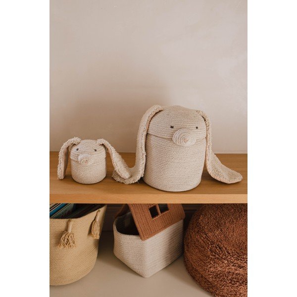 Iš tekstilės vaikiškas krepšys kreminės spalvos ø 15x15 cm Mini Rita the Rabbit – Lorena Canals-image-1