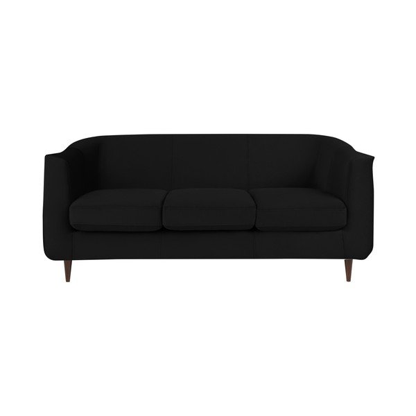 Juoda aksominė sofa "Kooko Home Glam", 175 cm