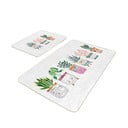 Iš velveto vonios kilimėliai baltos spalvos 2 vnt. 60x100 cm Succulent – Mila Home