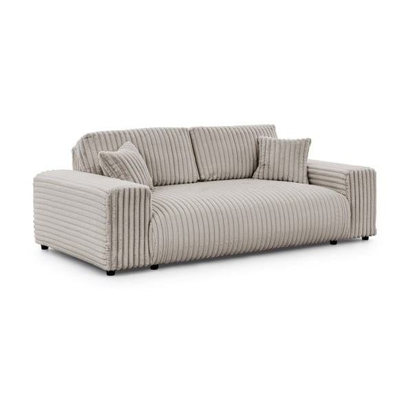 Šviesiai pilkos spalvos iš kordinio velveto sofa 213 cm Justin – Ropez