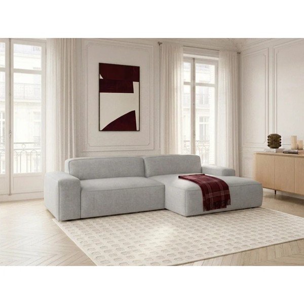 Pilkos spalvos sulankstoma/ar elektrisko sēdekļa regulēšanu kampinė sofa (su dešiniuoju kampu) Abel – Bobochic Paris-image-3