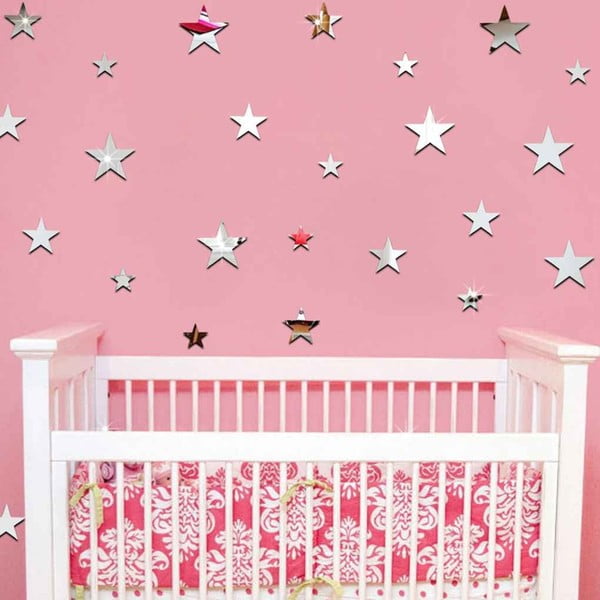 20 veidrodinių lipdukų rinkinys Ambiance Stars-image-2