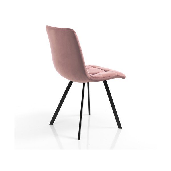 Rožinės spalvos iš aksomo valgomojo kėdės 2 vnt. Toffee – Tomasucci-image-3