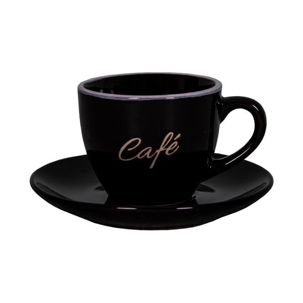 Juodas akmens masės espreso puodelis Bistro - café - Antic Line