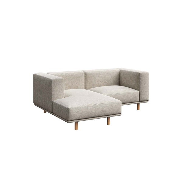 Kampinė sofa šviesiai pilkos spalvos (su kairiuoju kampu) Kukumo – Ame Yens-image-2