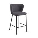 Baro taburetė tamsiai pilkos spalvos (sėdynės aukštis 65 cm) Ciselia – Kave Home