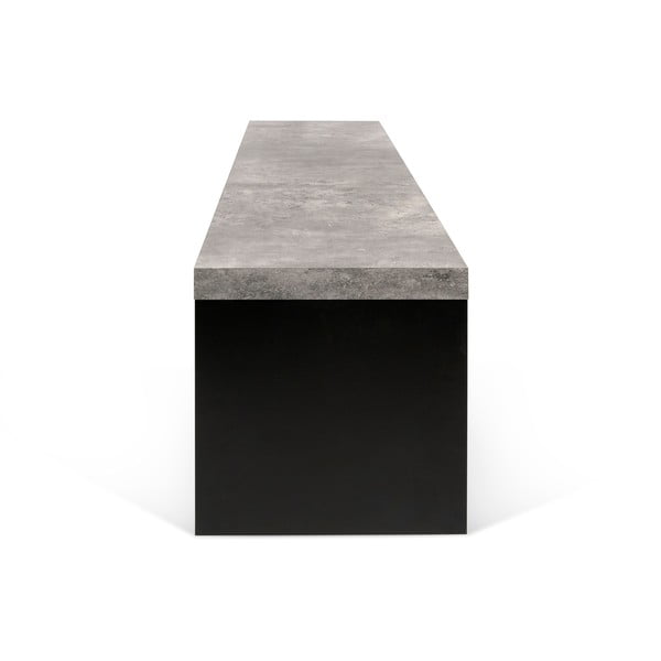 Juodai pilkas suoliukas su betono apdaila TemaHome Detroit, 140 x 43 cm-image-2