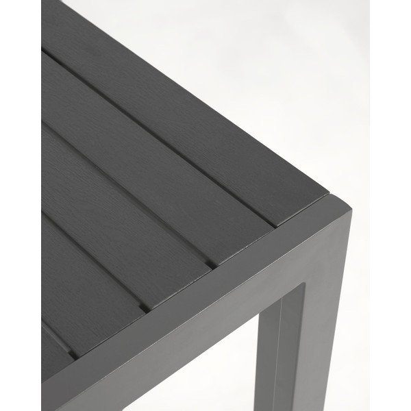 Pilkos spalvos aliuminio lauko stalas Kave Home Sirley, 70 x 70 cm-image-3