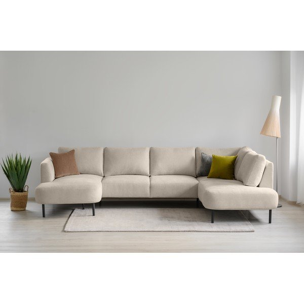 Kampinė sofa smėlio spalvos (su dešiniuoju kampu/„U“ formos) Hero – Scandic-image-1