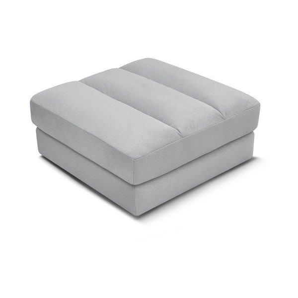 Šviesiai pilkos spalvos taburetė iš velveto Sierra – Bobochic Paris-image-3