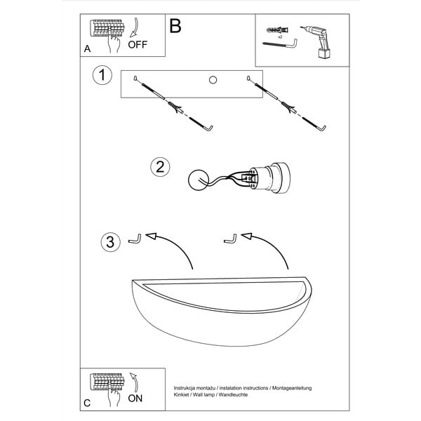 Sieninis keraminis šviestuvas Sollux Arto-image-4