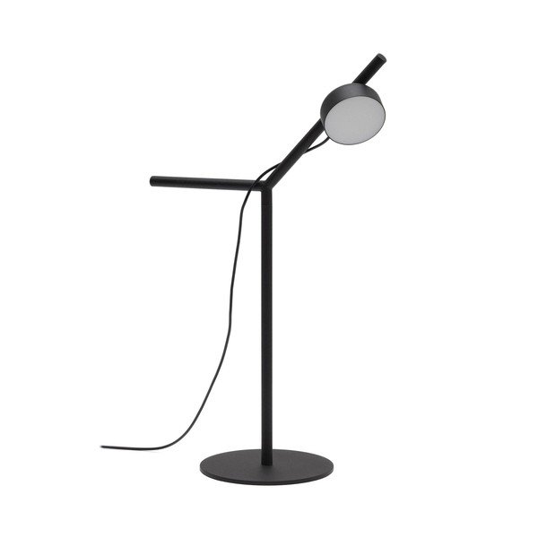 Juodos spalvos iš metalo stalinis šviestuvas LED su pritemdymo funkcija (aukštis 61,5 cm) Orey – Kave Home