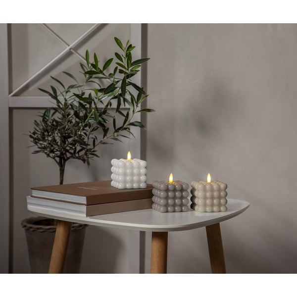 Balto vaško LED žvakė Star Trading Flamme Dot, aukštis 9,5 cm-image-4