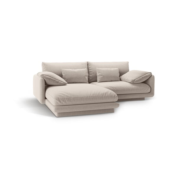 Kampinė sofa smėlio spalvos (su kairiuoju kampu) Torino – Micadoni Home-image-3