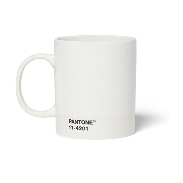 Baltos spalvos iš porceliano puodelis 375 ml Cortado Cloud Dancer 11-4201  – Pantone