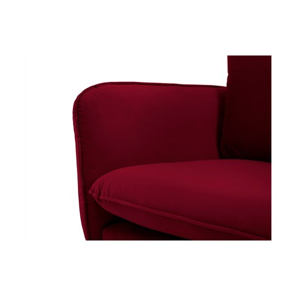 Raudona aksominė sofa Cosmopolitan Design Florence, 160 cm-image-4