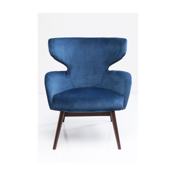Mėlynas fotelis "Kare Design Aroha Velvet-image-1