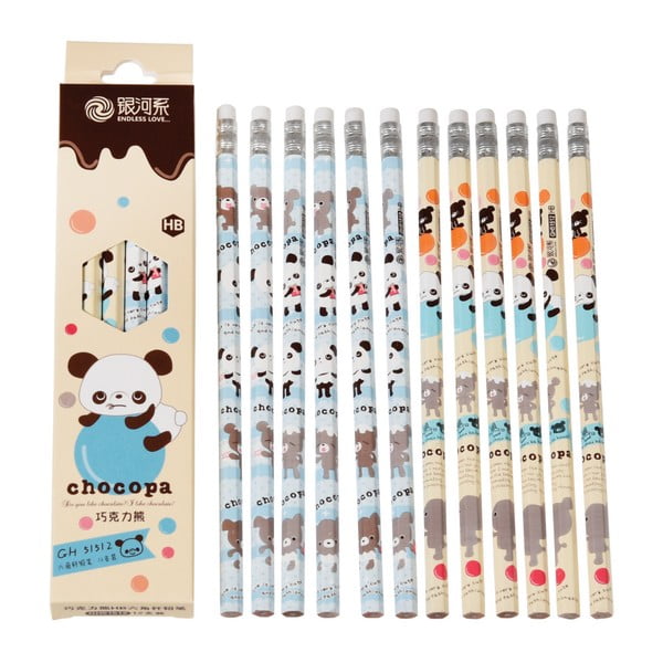 12 pieštukų rinkinys "Rex London Choco Panda