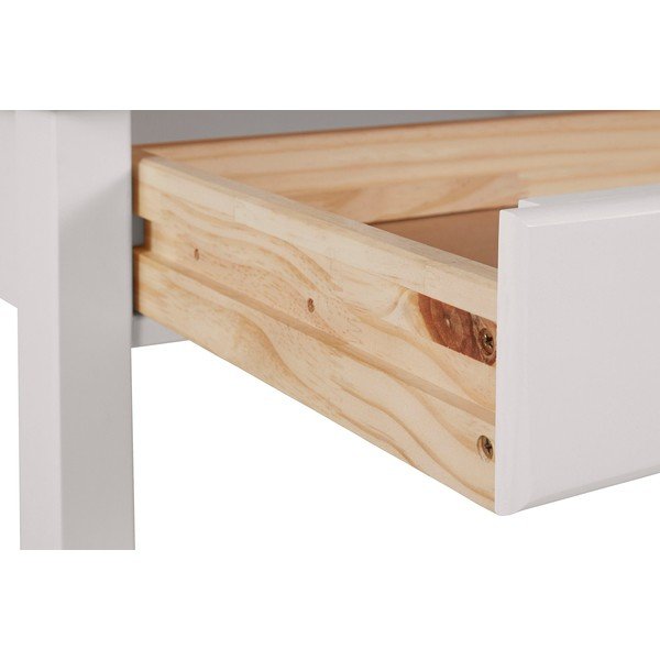 Baltas darbo stalas iš pušies medienos Støraa Gava, ilgis 140 cm-image-4