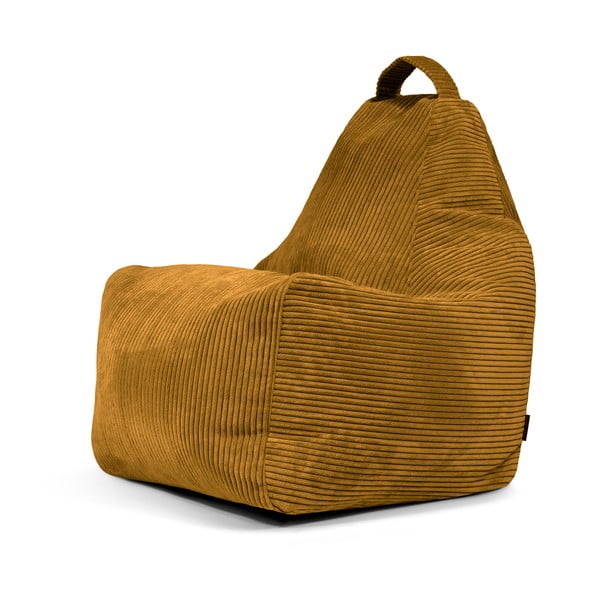 Garstyčių spalvos iš kordinio velveto sėdmaišis Play Amuse – SLOWDOWN