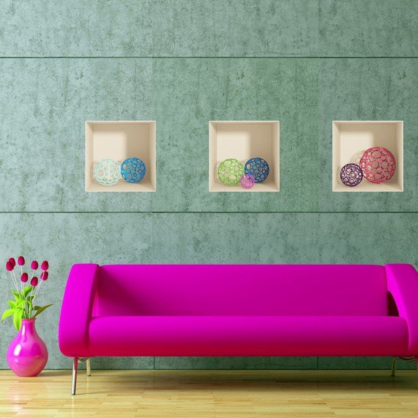 3 lipdukų su 3D efektu rinkinys "Fanastick Spheres-image-1