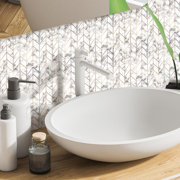 Lipdukai 9 vnt. ant plytelių 20x20 cm Marble – Ambiance-image-3