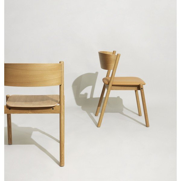 Ąžuolinės valgomojo kėdės Oblique - Hübsch-image-1