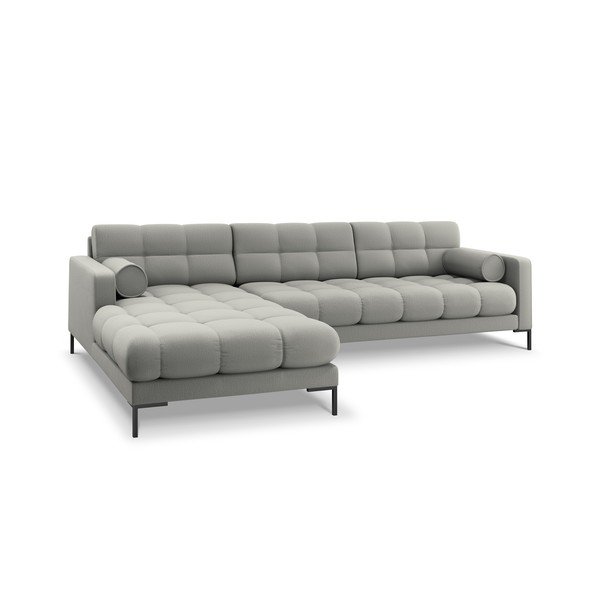 Šviesiai pilka kampinė sofa Cosmopolitan Design Bali, kampas kairėje-image-3