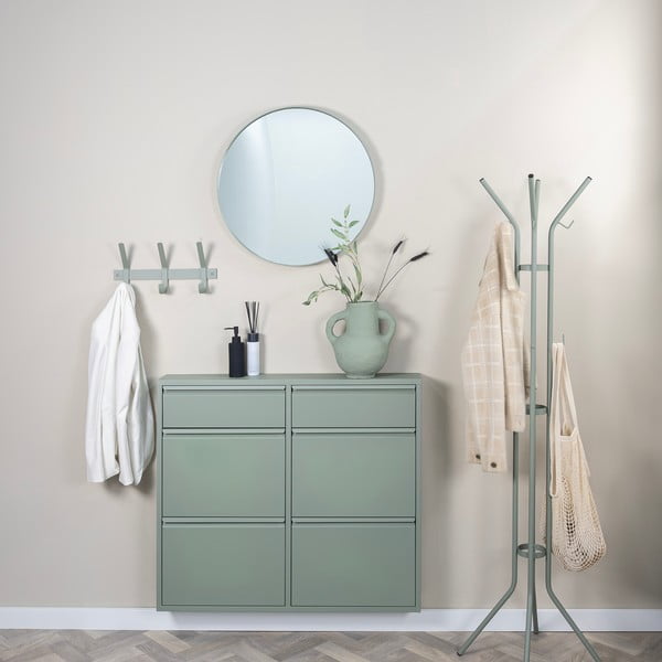 Pilkai žalios spalvos iš metalo palto stovas ø 40x170 cm Jessy – Spinder Design-image-1
