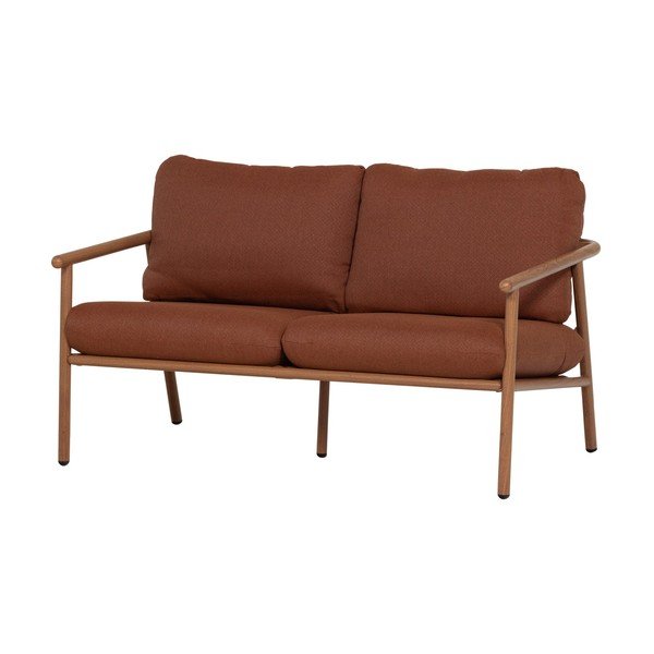 Terakotos spalvos iš audinio sodo sofa Cavero – WOOOD