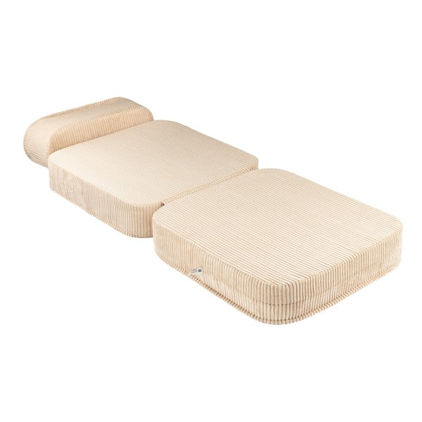 Šviesiai rudos spalvos iš kordinio velveto vaikiškas krėslas Flip – Wigiwama-image-2