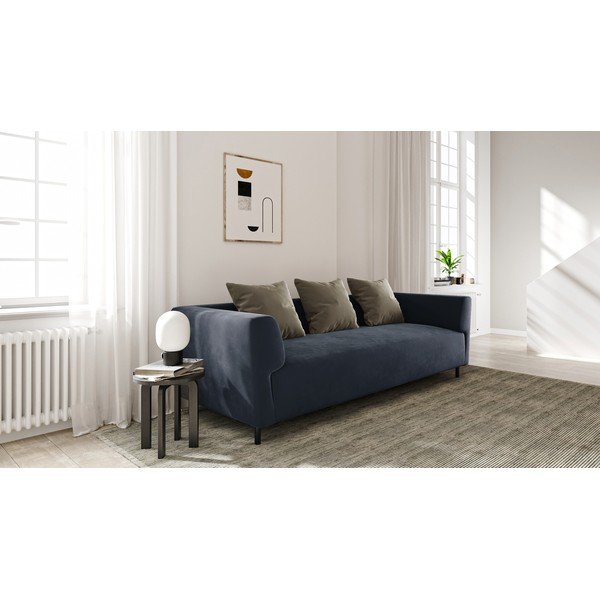 Tamsiai mėlyna aksominė sofa Ghado Nosto-image-1