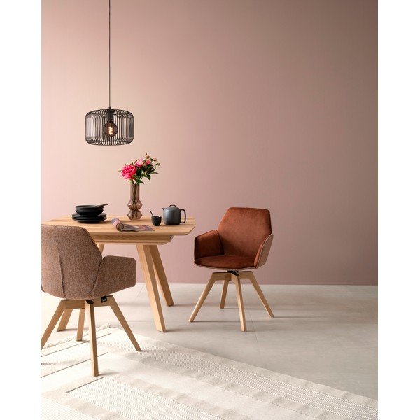 Kabantis šviestuvas juodos spalvos ø 30 cm su metaliniu gaubtu Cage – Fischer & Honsel-image-1