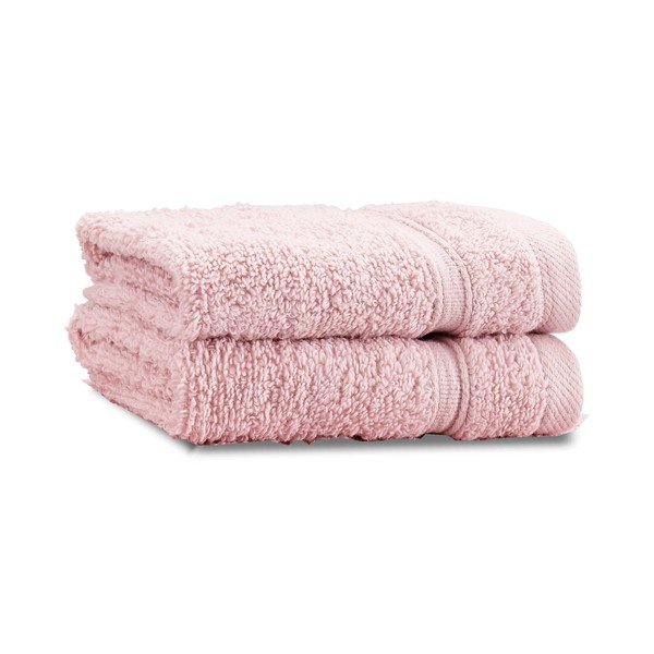 Šviesiai rožinės spalvos iš frote audinio iš medvilnės rankšluosčiai 2 vnt. 30x30 cm Zero Twist – Catherine Lansfield