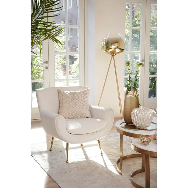 Iš boucle krėslas kreminės spalvos Vinstra – Light & Living-image-1